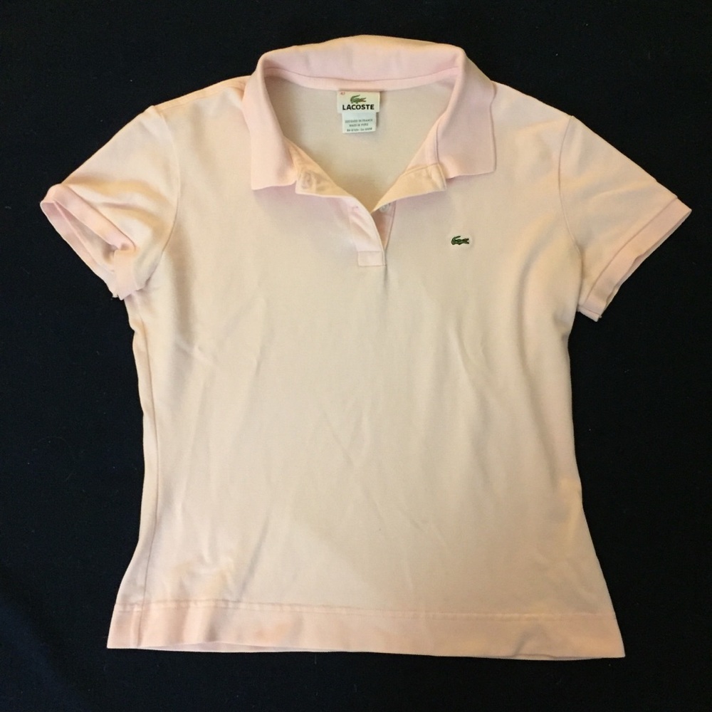 Pink Lacoste short sleeve polo Sz. S (FR 42)